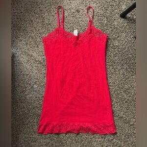 No Boundaries Red Lace Camisole